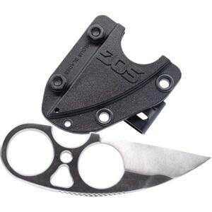 SOG Snarl Fixed Blade Finger Knife Stainless Steel w Brous Blades Sheath JB01KCP